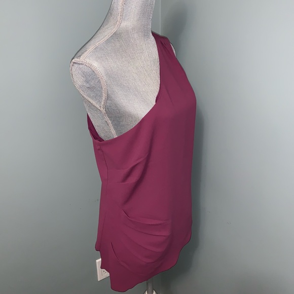 WHITE HOUSE BLACK MARKET NWT one shoulder blouse size 14 wedding guest - Picture 3 of 9